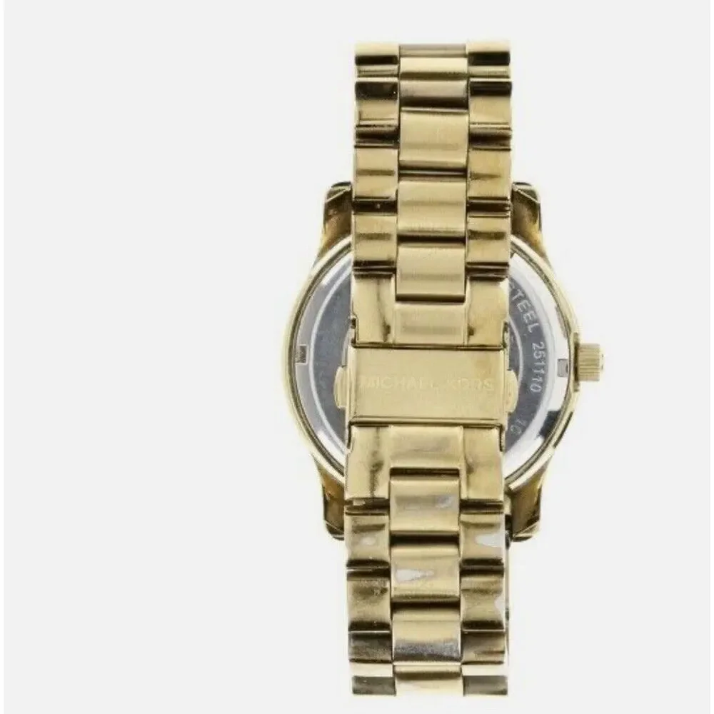 Michael Kors MK5160 Women's Gold Stainless Steel Analog Dial Quartz‎ Watch JK406